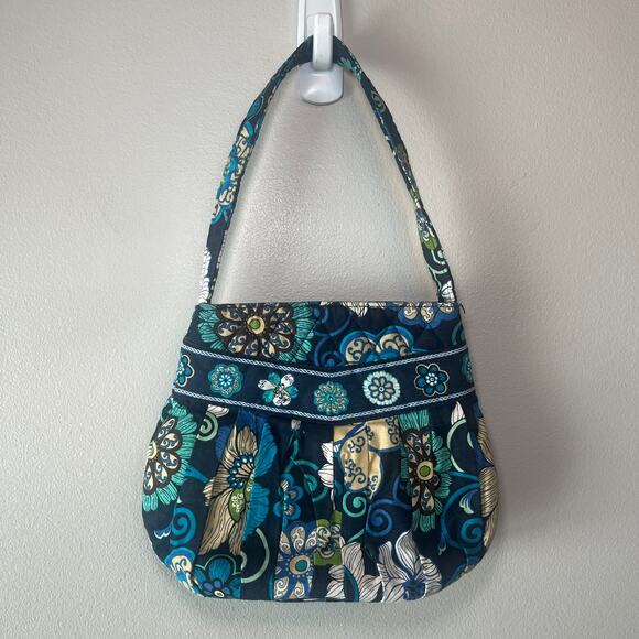 Vera Bradley Mod Floral Blue Small Hannah Handbag Shoulder Bag - Picture 1 of 6